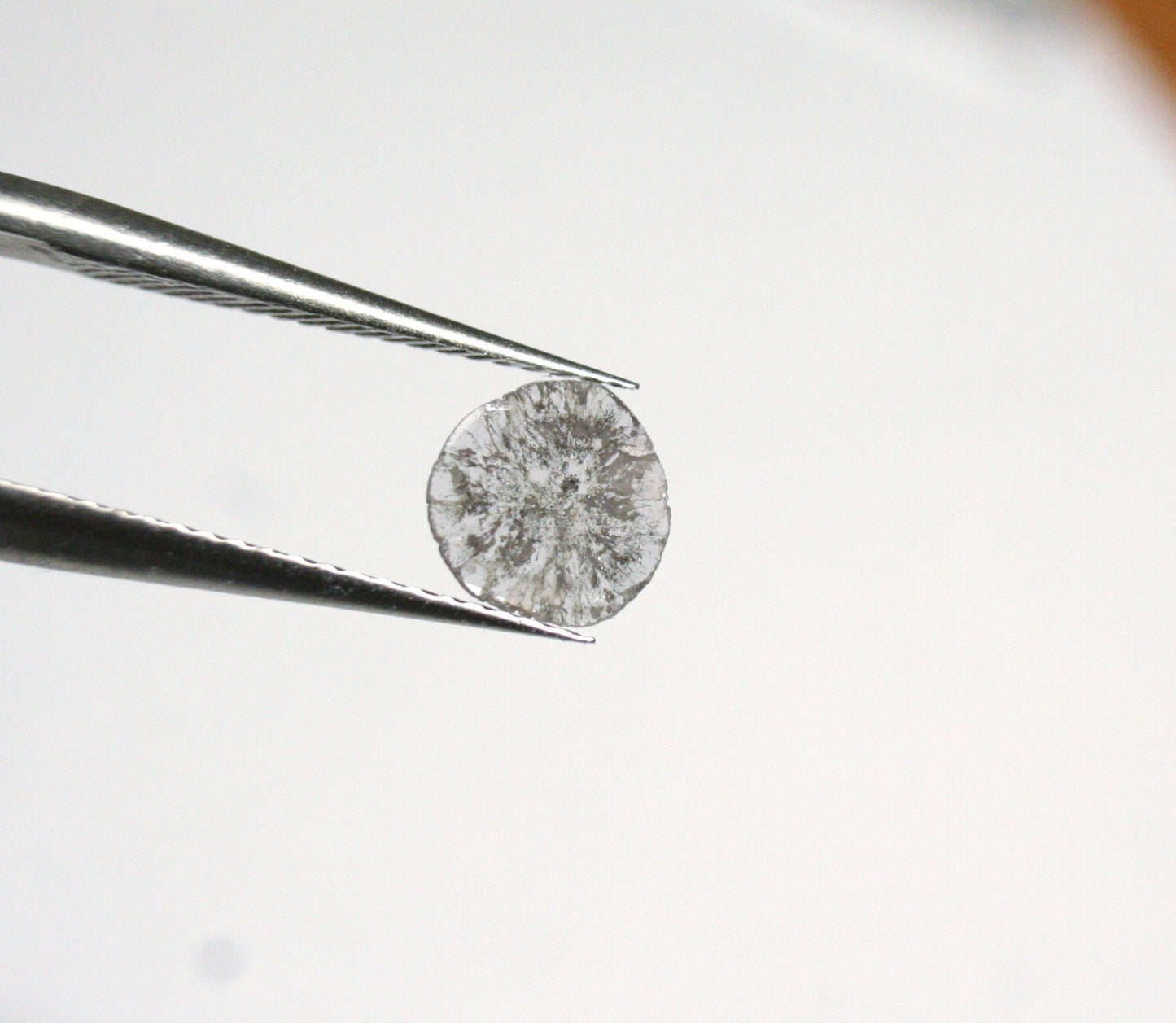 Diamond Slice 0.22ct Salt & Pepper Polki Natural Diamond South Africa 6x6mm