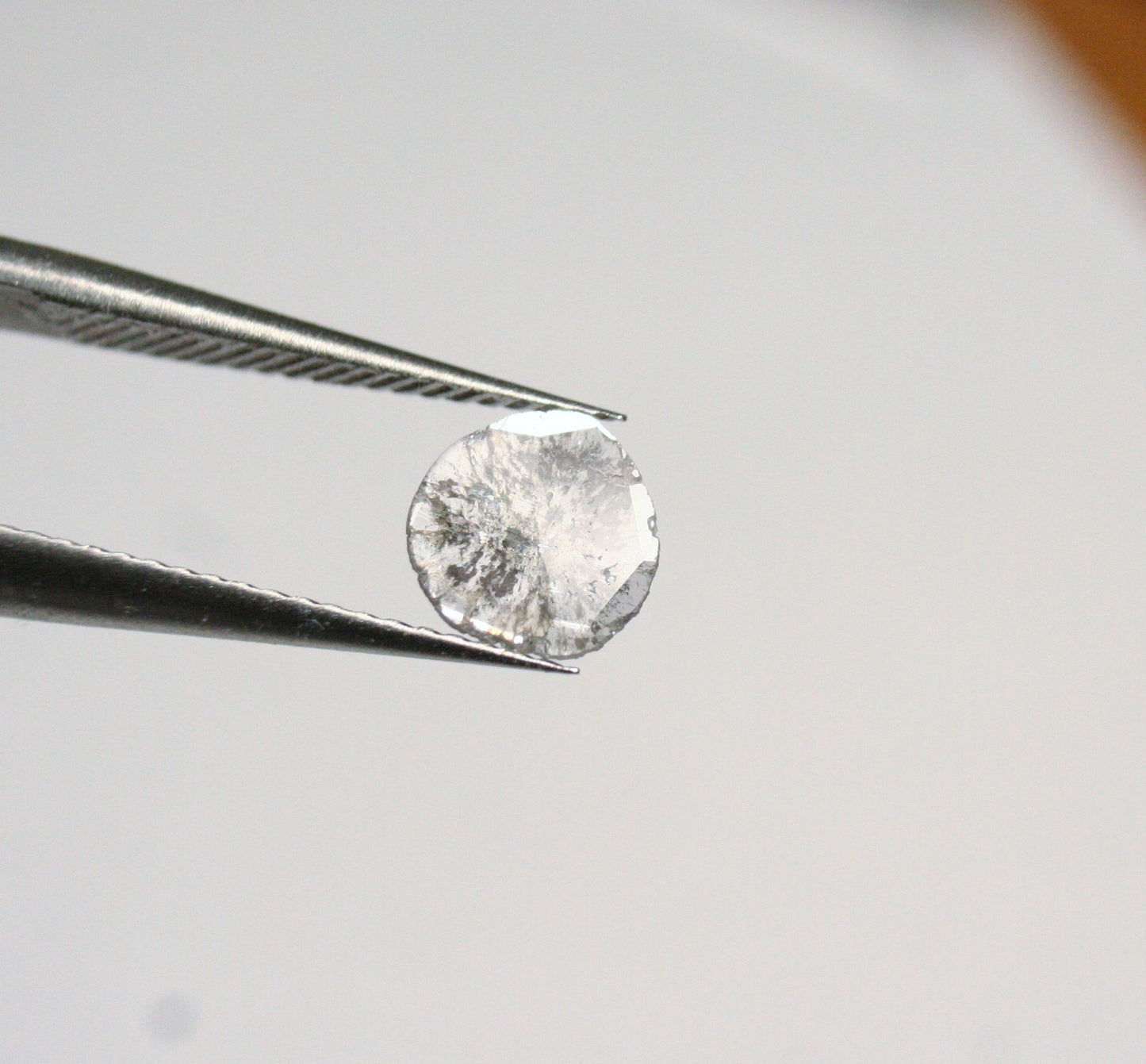 Diamond Slice 0.22ct Salt & Pepper Polki Natural Diamond South Africa 6x6mm
