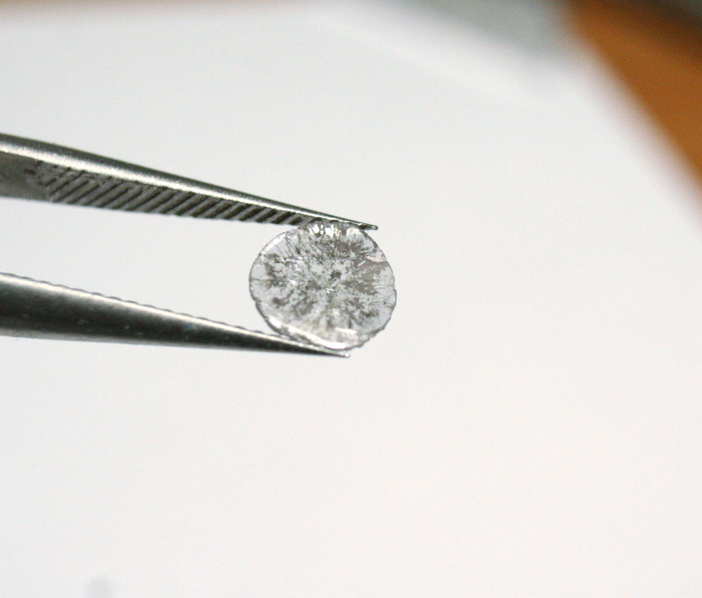 Diamond Slice 0.22ct Salt & Pepper Polki Natural Diamond South Africa 6x6mm