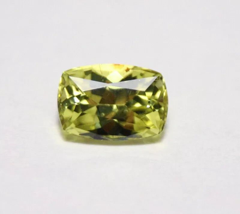 Burmese Chrysoberyl 0.63ct Rare Neon Yellow AAA Scintillating Cushion Cut 6x4mm