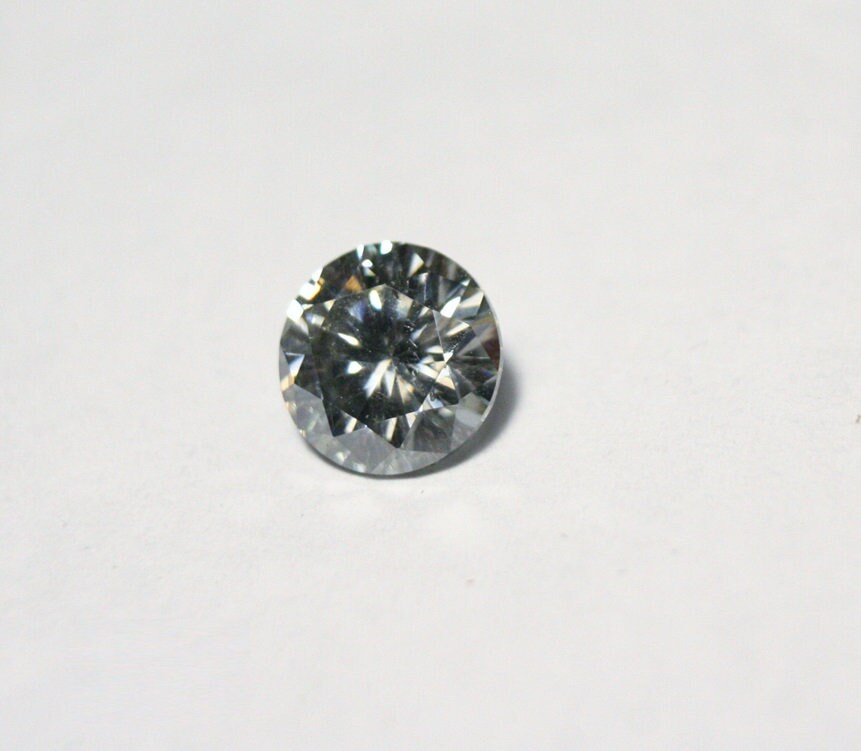 Grey White Moissanite Round 1.14ct - Beautiful Precision Cut Gem 7x7mm