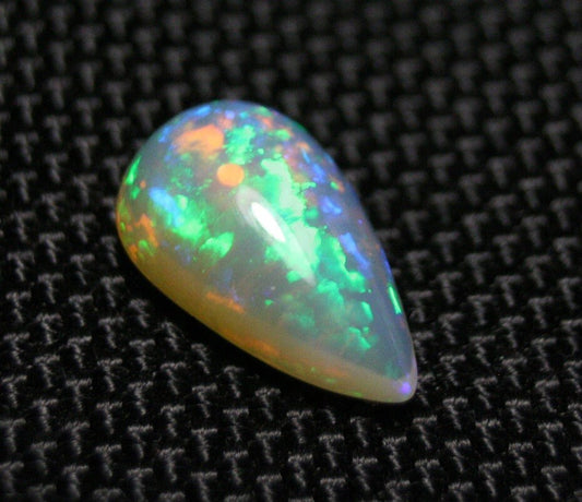 Welo Crystal Opal Cabochon 3.86ct Digital Neon Flash Teardrop Natural Opal See Video 16x9mm