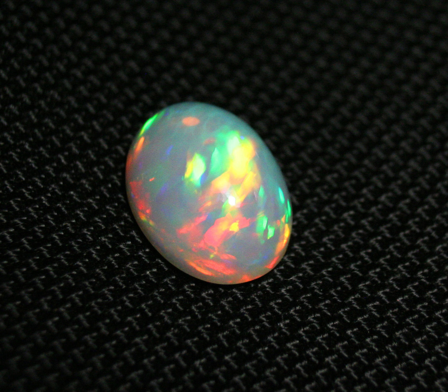 Welo Crystal Opal Cabochon 8.1ct Rainbow Blaze Natural Ethiopian Opal Video 17x13mm