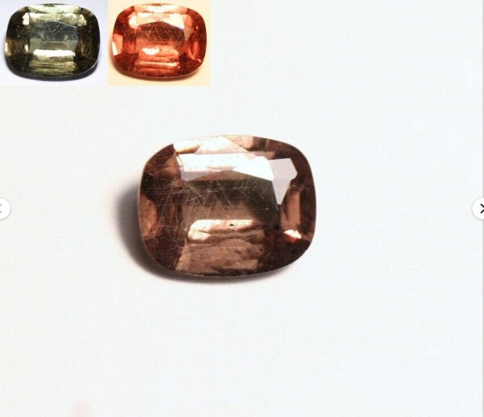 0.9ct Colour Change Garnet Custom Cut Gem with Rare Superb Colour Change 6x5mm