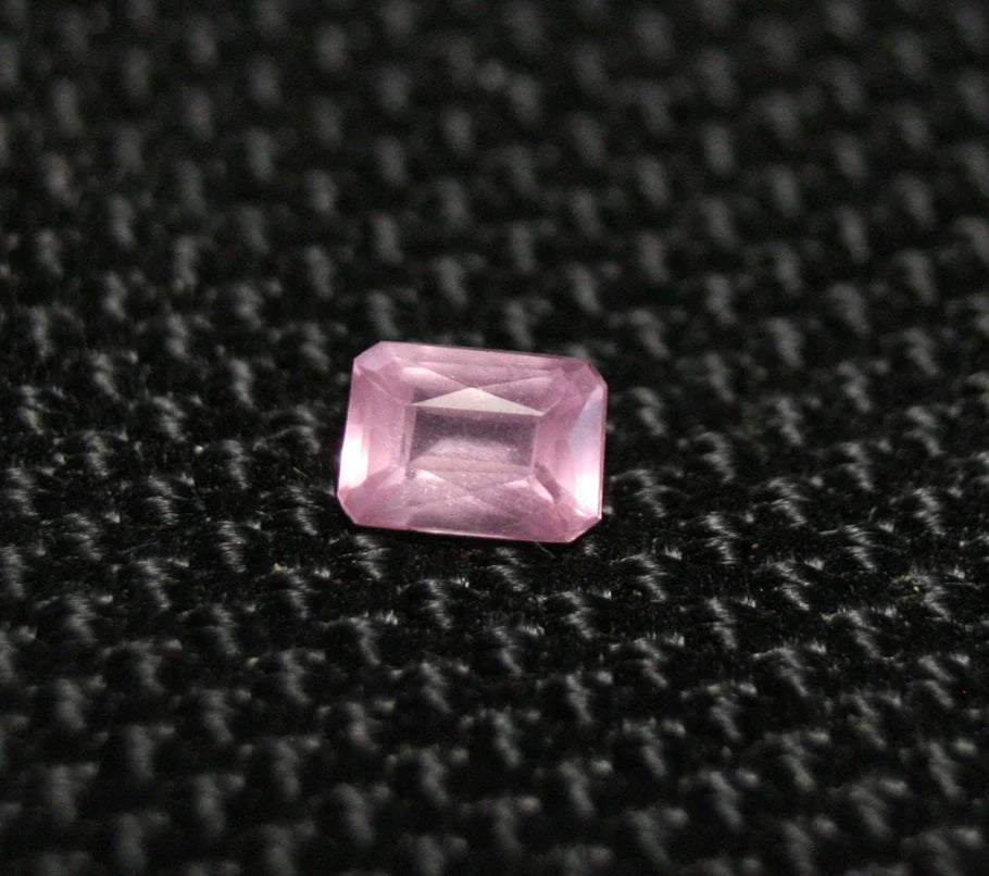 Mahenge Pink Spinel 0.35ct Rare Fluorescent Emerald Cut Gem 4.5x3mm Tanzania