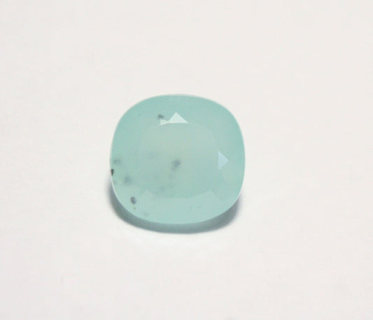 Rare Blue Green Smithsonite 7.2ct Madagascar Faceted Translucent Gem 10x10mm