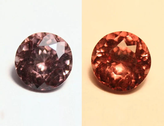 Colour Change Garnet 1.5ct Round Cut Gem with Rare Colour Change Tanzania 6x6mm