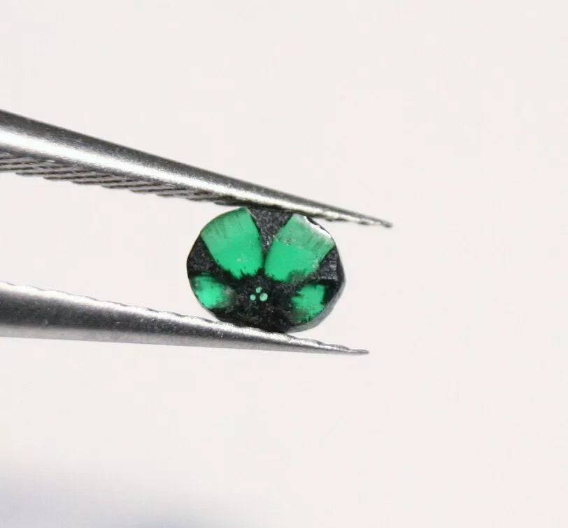 Colombian Trapiche Emerald 0.21ct Stunning Rare Natural Emerald Formation 4x3.5mm