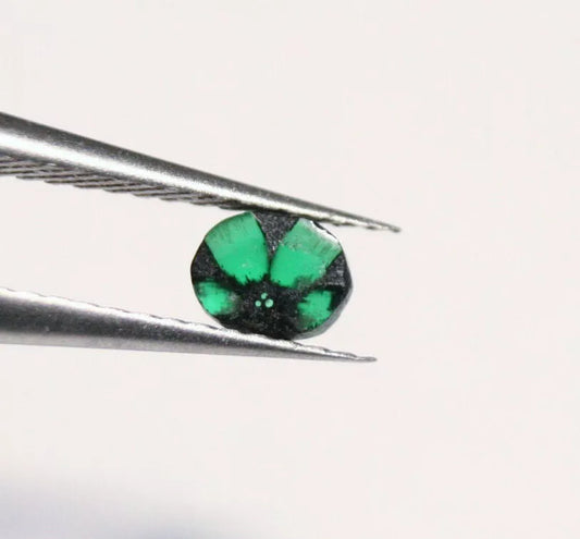 Colombian Trapiche Emerald 0.21ct Stunning Rare Natural Emerald Formation 4x3.5mm