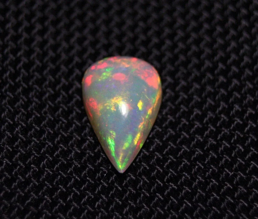 Welo Crystal Opal Cabochon 2.6ct Rainbow Pear AAA Natural Opal See Video 14x9mm