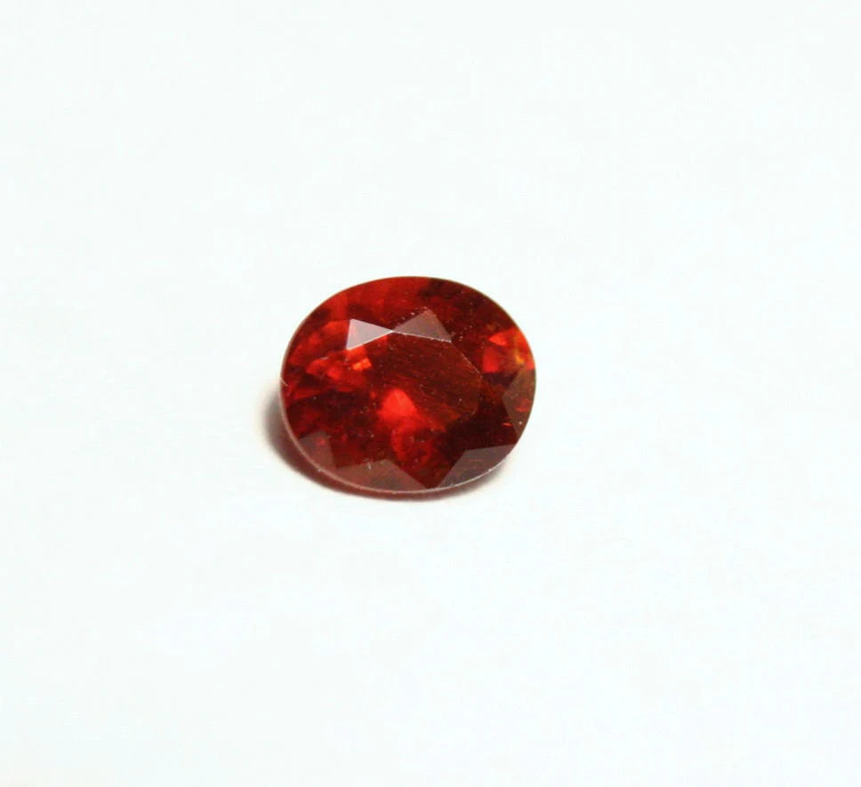 Clinohumite 0.51ct Ultra Rare Deep Orange / Red Faceted Gem - Pakistan 5x4.2mm