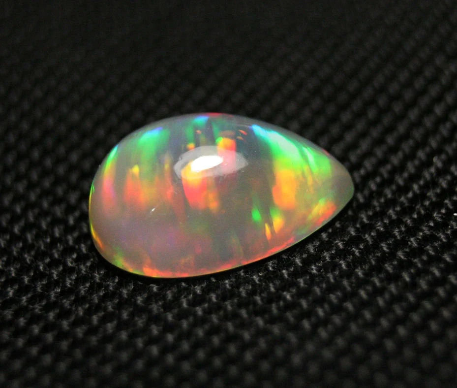 Welo Grey Base Opal Cabochon 9.34ct Rare Rainbow Prism Rain Natural Opal Video