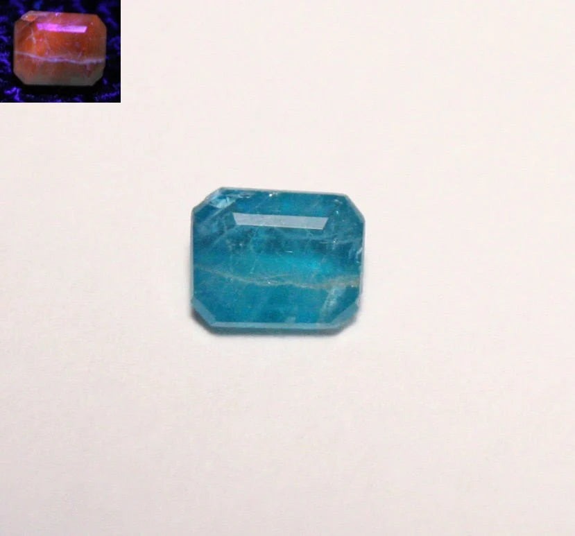 Hauyne 0.15ct Ultra Rare Electric Teal Neon Hauynite Fluorescent Afghanistan 4x3mm