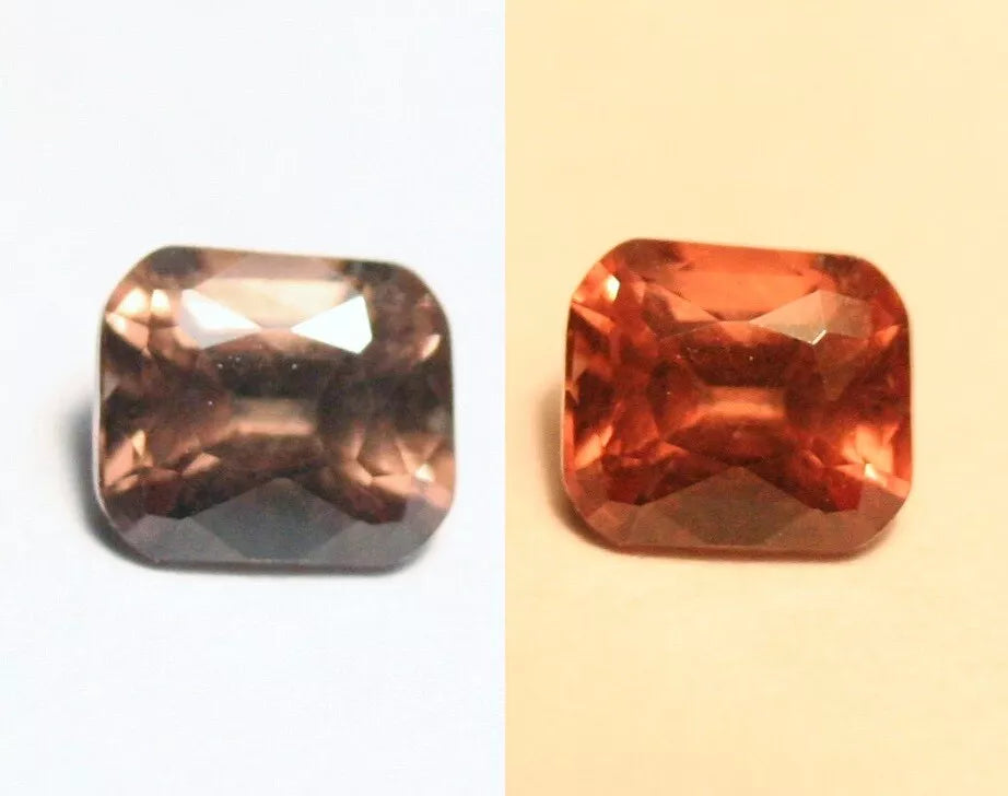 Colour Change Garnet 0.65ct Emerald Cut Superb Colour Change 5x4mm Tanzania