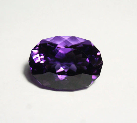 Zambian Amethyst 11.7ct Unique Custom Oval Cut Gem AAA Amethyst 16x13mm