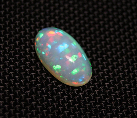 Welo Crystal Opal Cabochon 5.6ct Rainbow Ribbon Natural Ethiopian Opal Video