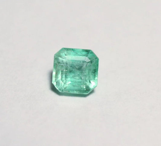 Panjshir Valley Emerald 0.6ct Rare Natural Green Beryl Afghan Emerald Cut 5x5mm