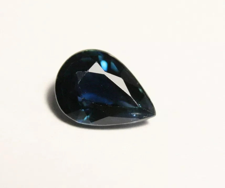 1.01ct Umba Sapphire Deep Royal Blue Pear Untreated Sapphire Tanzania 7x5mm