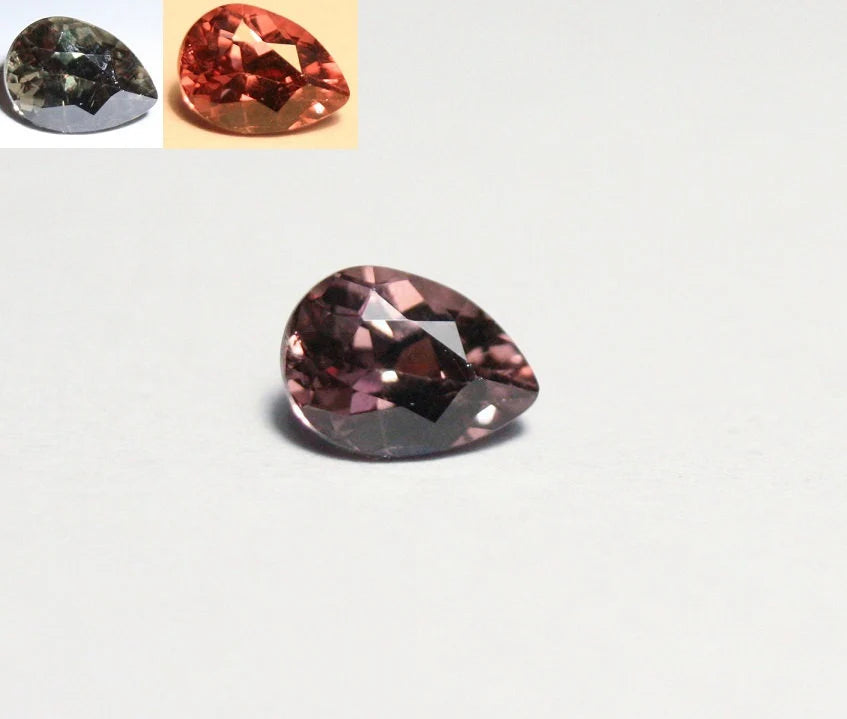 Colour Change Garnet 0.80ct Pear Cut Fine Gem Rare Superb Colour Change 6x4mm