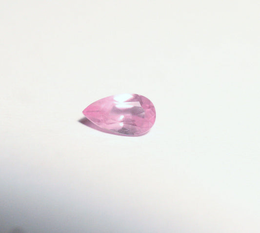 Mahenge Pink Spinel 0.5ct Rare Fluorescent Pear Cut Gem 7x4mm Tanzania