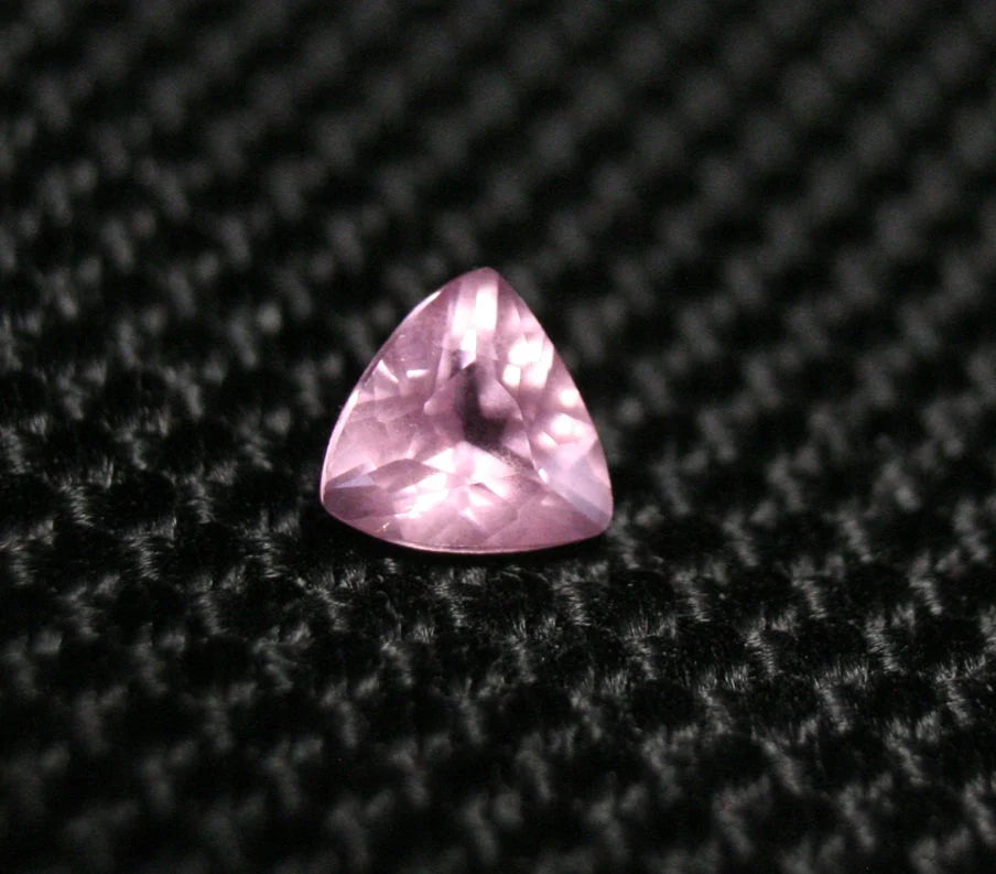 Mahenge Pink Spinel 0.38ct Rare Fluorescent Trillion Cut Gem 4.2x4.2mm Tanzania