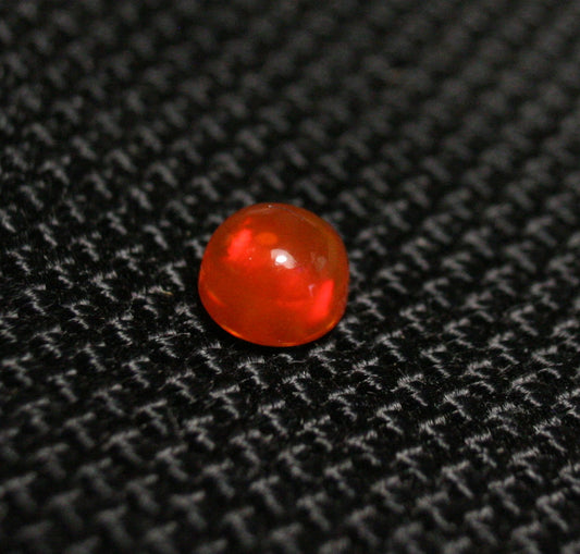 Rare Mexican Fire Opal Cabochon 0.46ct Rainbow Flash AAA Quality Fire Opal 5x5mm