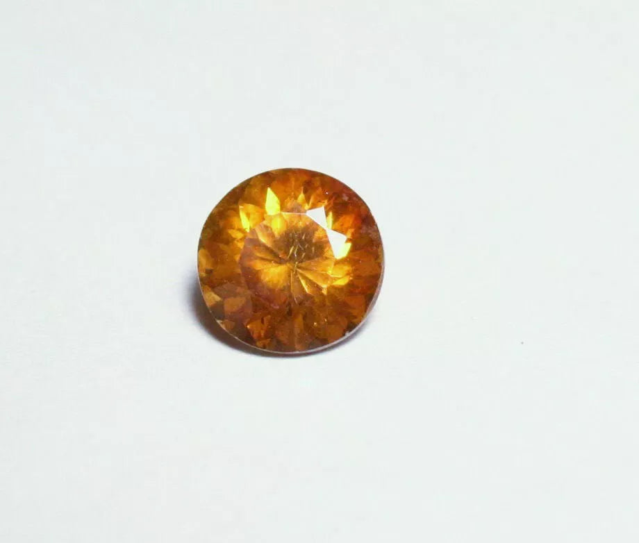 Sphalerite Round 1.6ct Cut Clean Vibrant Scintillating Cut Gem Spain 7x7mm