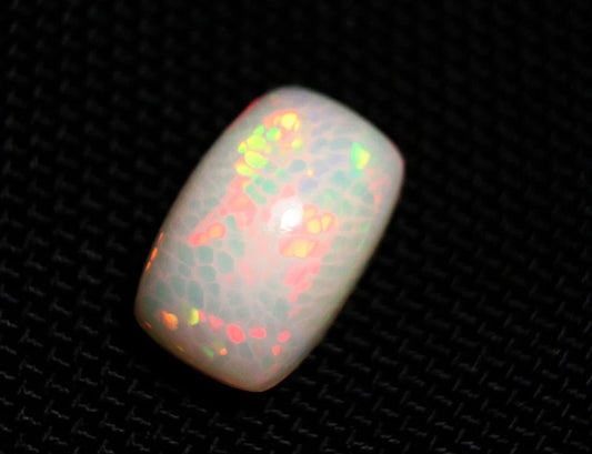 Precious Welo Opal Cabochon 10.2ct Rainbow Snakeskin Rare AAA Natural Opal Video