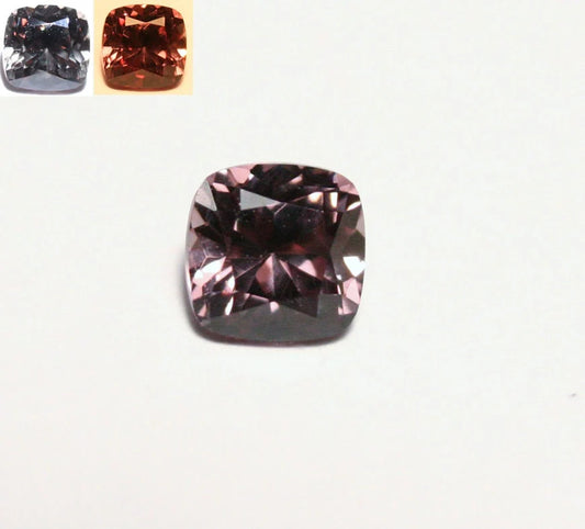 Colour Change Garnet 0.78ct Cushion Cut Gem with Rare Superb Colour Change 5x5mm Tanzania