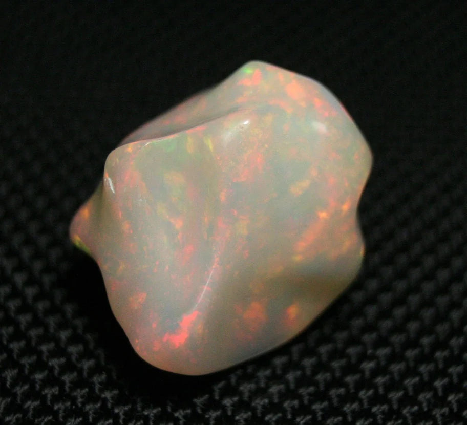 Welo Carved Precious Opal 22.1ct Rainbow Nugget AAA Jelly Opal See Video