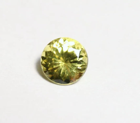 Burmese Chrysoberyl 0.49ct Rare Neon Yellow AAA Scintillating Cut Round Gem 5x5mm