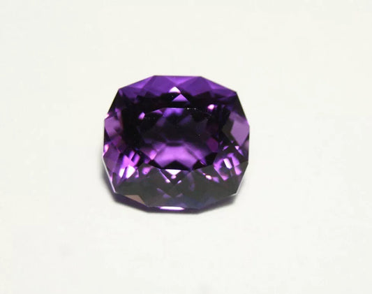 Zambian Amethyst 9.3ct Unique Custom Cushion Cut Gem AAA Amethyst 13x12mm