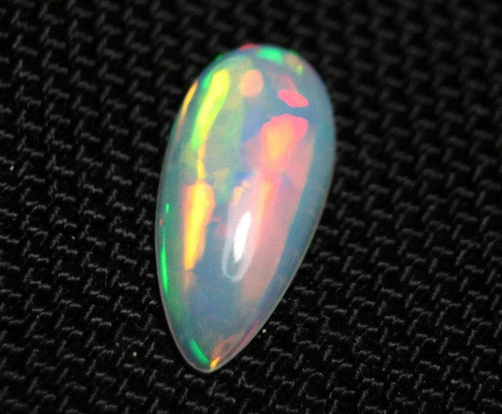 Welo Crystal Opal Cabochon 3.1ct Rainbow Blaze Teardrop Natural Opal See Video 19x9mm