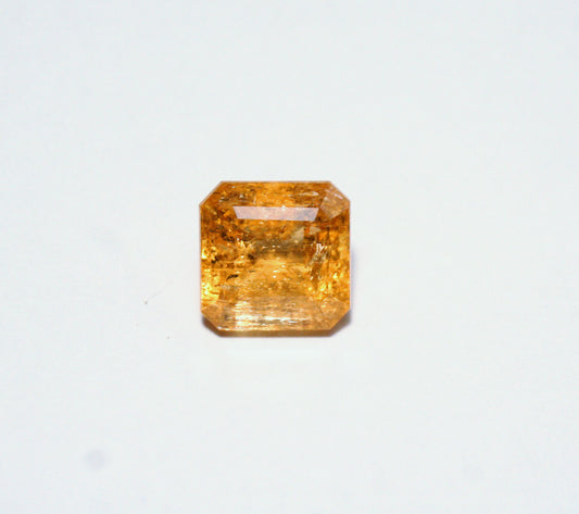 Imperial Topaz 12.7ct Ouro Preto, Brazil, Natural Untreated Rare Orange Topaz 12x12mm