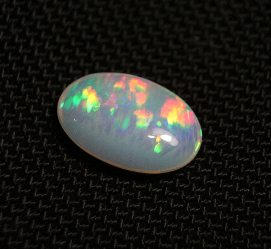 Welo Crystal Opal Cabochon 5.1ct Rainbow Mosaic Prism Flash Natural Water Clear 17x11mm