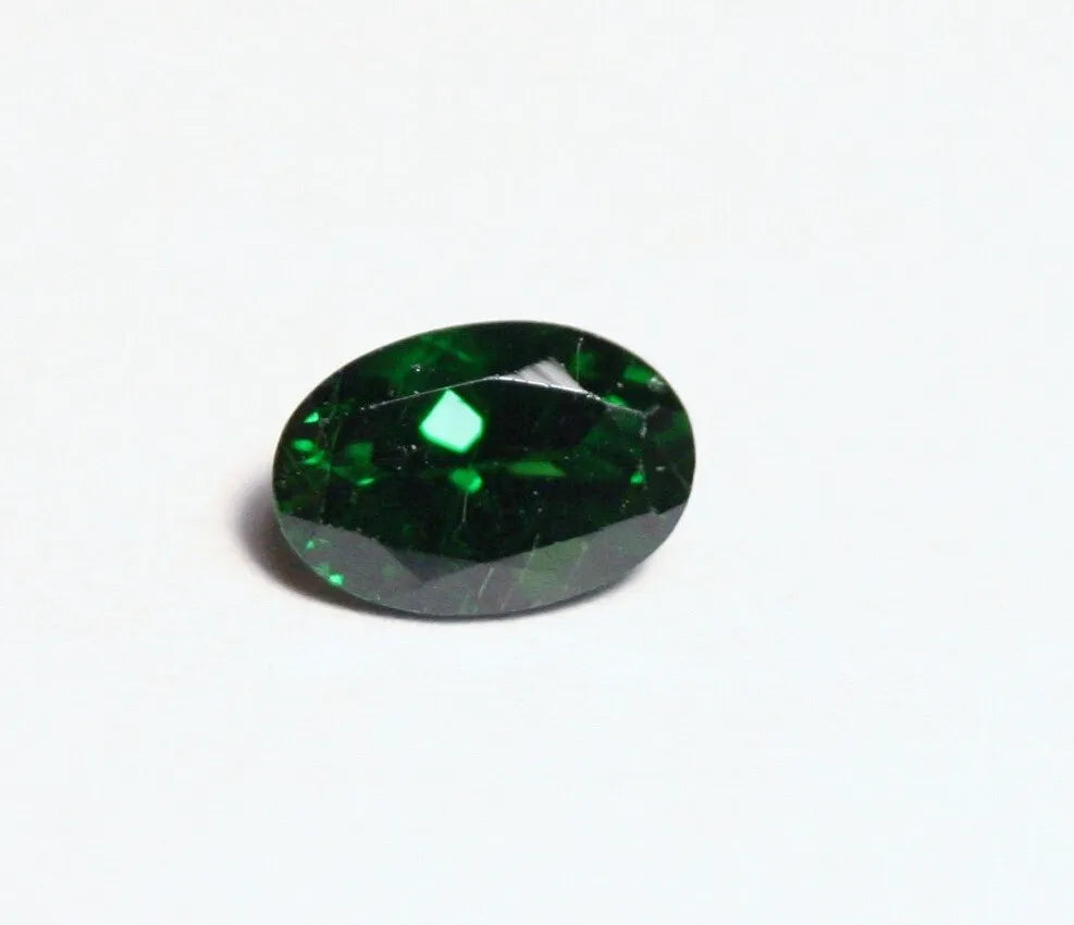 Tsavorite Garnet 0.68ct Rare Emerald Green Fine Rutile Garnet - Tanzania 6x4mm