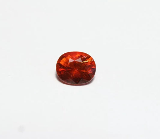 Clinohumite 0.57ct Ultra Rare Deep Orange Faceted Natural Gem Pakistan 5x4mm