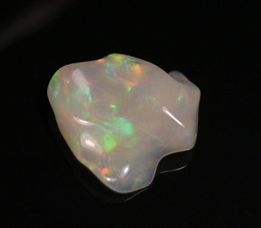 Welo Hand Carved Crystal Opal 6.7ct Neon Rainbow AAA Jelly Opal - See Video