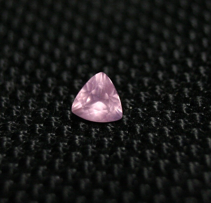 Mahenge Pink Spinel 0.34ct Rare Fluorescent Trillion Cut Gem 4.2x4.2mm Tanzania