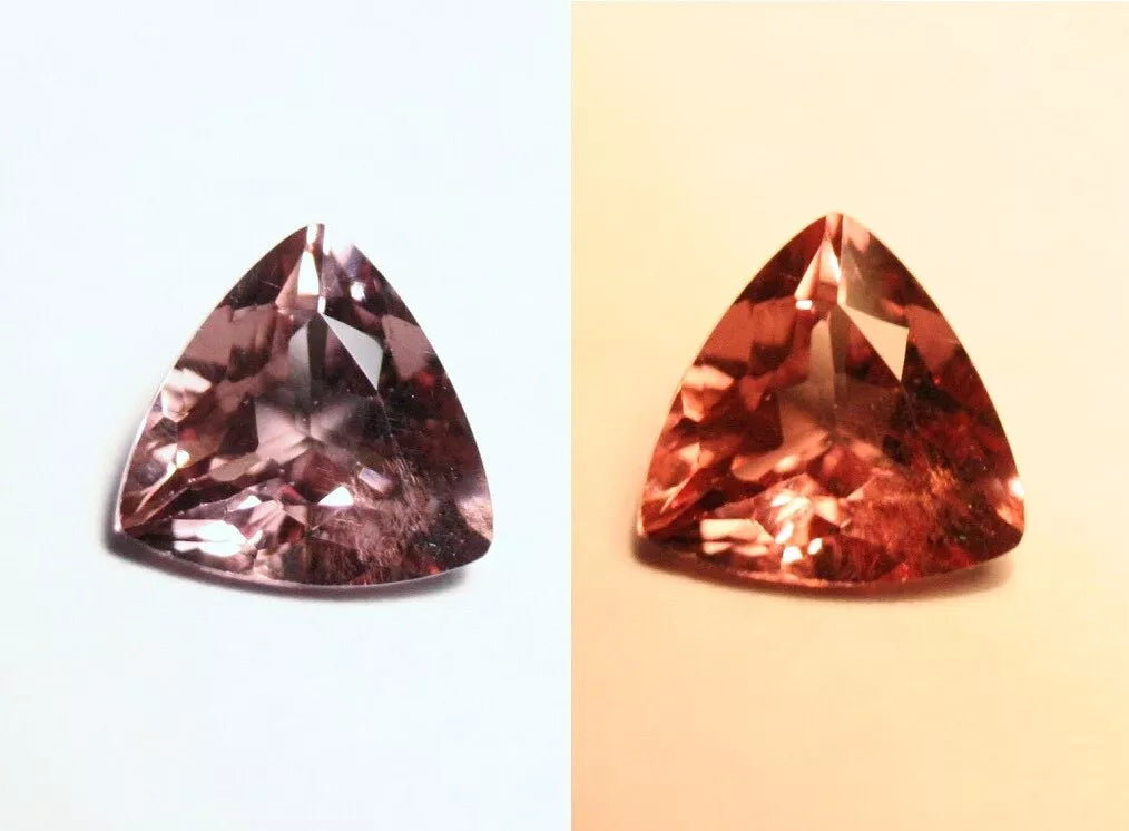 Colour Change Garnet 0.83ct Custom Trillion Cut Gem Rare Colour Change Tanzania 6x6mm