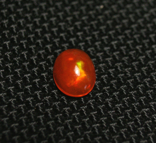 Rare Mexican Fire Opal Cabochon 0.61ct Red Flash AAA Quality Fire Opal 8x6mm