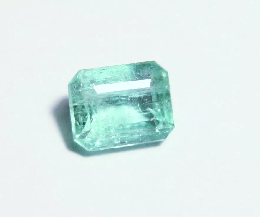 Panjshir Valley Emerald 1.63ct Rare Natural Emerald Cut Genuine Afghan Emerald 8x6mm