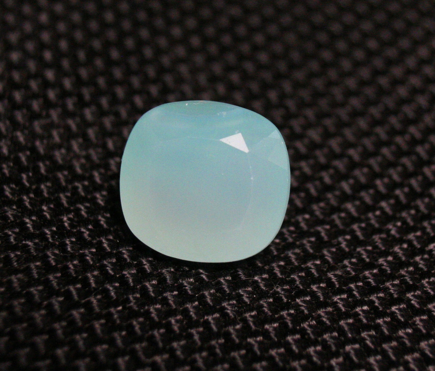 Rare Blue Green Smithsonite 8.8ct Madagascar Faceted Gem 11x11mm