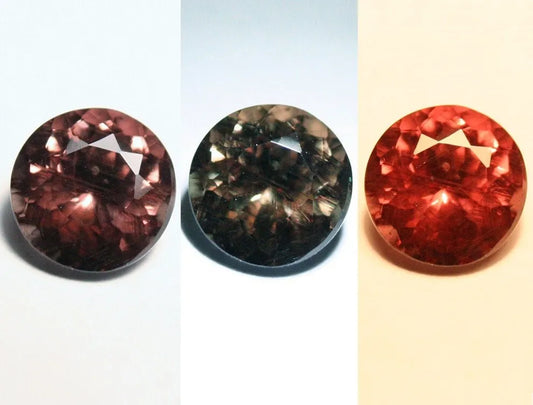 Colour Change Garnet 1.69ct Round Cut Gem with Rare Colour Change Tanzania 6x6mm