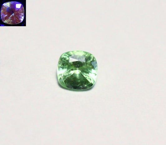 Merelani Mint Grossular Garnet 0.38ct Rare Faceted Garnet Fluorescent Gem 4x4mm