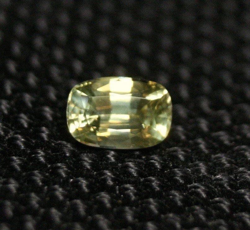 Yellow Burmese Chrysoberyl 0.58ct Beautiful Scintillating Trillion Cut Gem 6x4mm