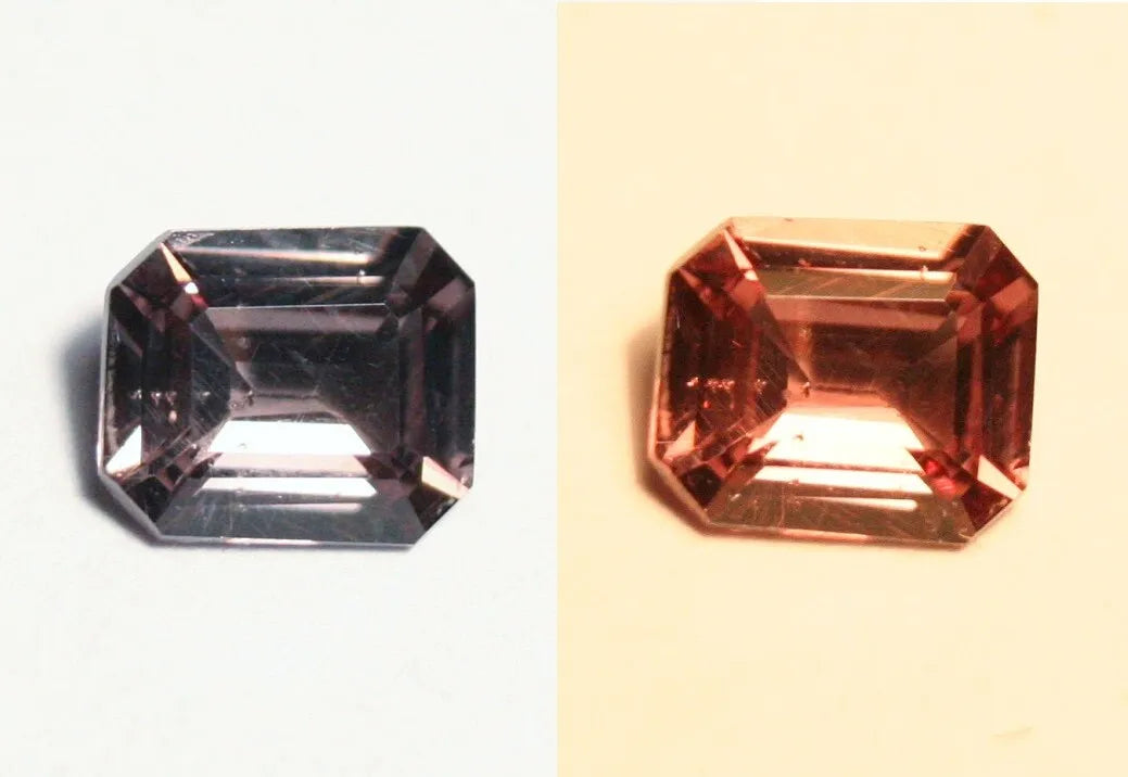 Colour Change Garnet 0.88ct Emerald Cut Gem Rare Colour Change Tanzania 6x5mm