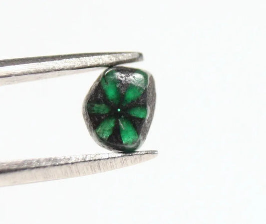 Muzo Trapiche Emerald 0.25ct Stunning Rare Natural Emerald Formation 4x3mm