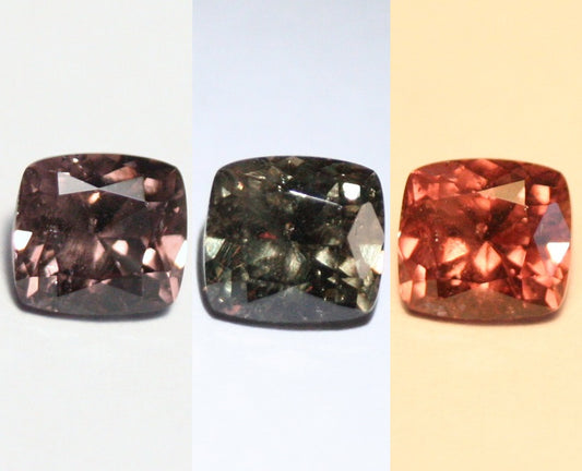 Colour Change Garnet 1.15ct Cushion Cut Gem with Rare Superb Colour Change 6x5.5mm Tanzania