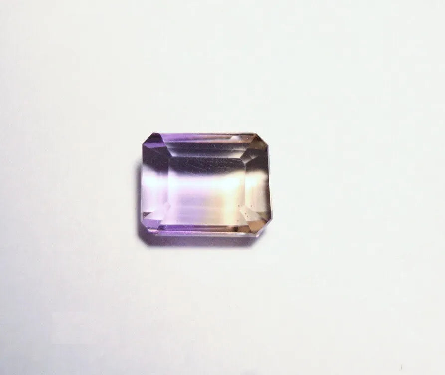 Bolivian Ametrine 2.8ct Lovely Clean BiColour Emerald Cut Natural Gem 9x7mm